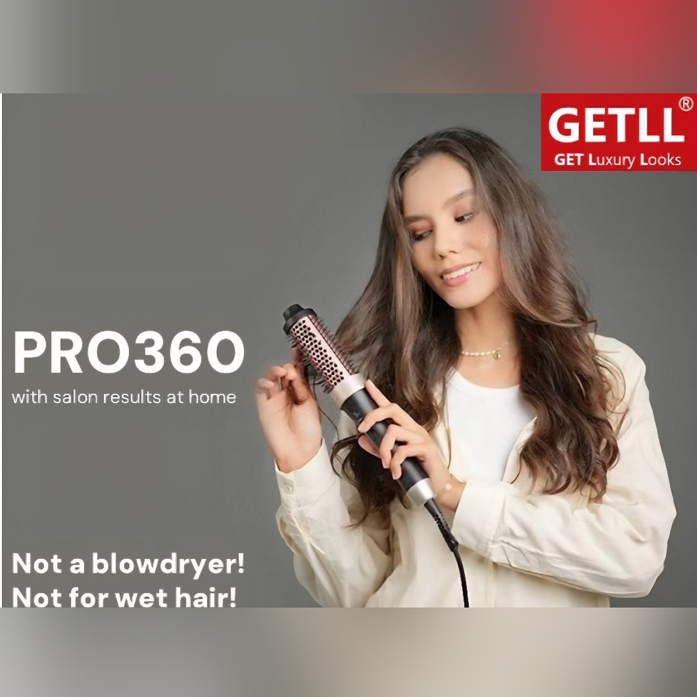 PRO360 Hair Styling Tool with Black and Silver Finish